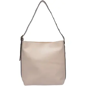 Luisa Vannini - Sac bandoulière en cuir Eva beige - 34x28x12.5 cm OS pas cher