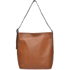 Luisa Vannini - Sac bandoulière en cuir Aya cognac - 34x28x12.5 cm OS pas cher