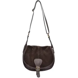 Luisa Vannini - Sac bandoulière en cuir Stella testa moro - 22x28x10 c... pas cher