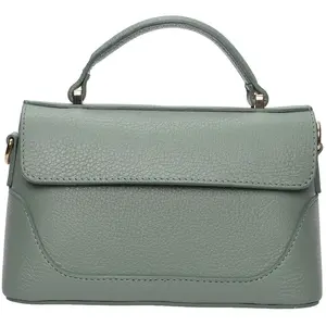 Luisa Vannini - Sac à main en cuir Alicia menthe - 12.5x21x8.5 cm OS pas cher