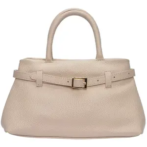 Luisa Vannini - Sac fourre-tout en cuir Ambre beige - 17.5x26x13 cm OS pas cher
