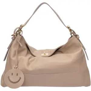 Luisa Vannini - Sac à main en cuir Diana boue - 28x47x8 cm OS pas cher
