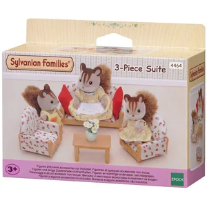 Ensemble Canapé, 2 Fauteuils et Table Basse Sylvanian Families - Le Village pas cher