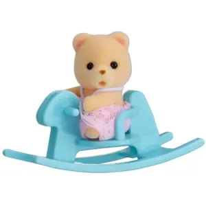 Sylvanian Families - 5199 - Valisette bébé ours et cheval à bascule pas cher