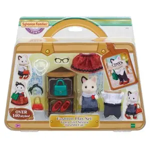 SYLVANIAN FAMILIES - La valisette de mode et grande soeur chat bicolore