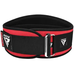 Ceinture RDX Weight Lifting Belt rouge noir - M pas cher