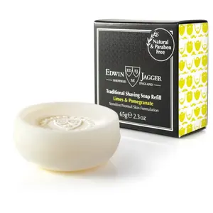 Edwin Jagger Savon de Rasage Traditionnel Recharge - Citron Vert et Grenade pas cher
