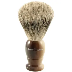 Edwin Jagger Blaireau de Rasage Anglais Imitation Corne Claire - Médium pas cher