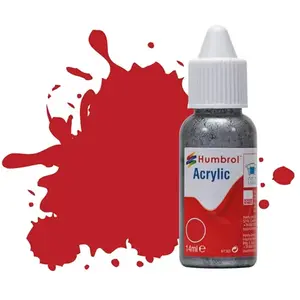 Comparateur de prix : Peinture Acrylic Dropper Bottle 14ml 60 Scarlet - Matt - Humbrol