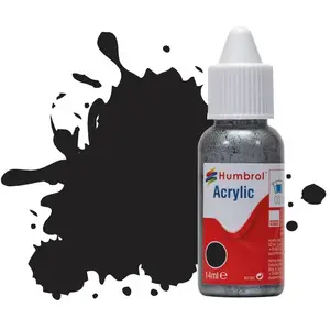 Peinture Humbrol Acrylic Dropper Bottle 14ml 33 Black - Matt - Humbrol pas cher