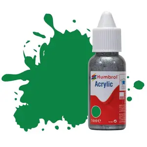 Comparateur de prix : Peinture Acrylic Dropper Bottle 14ml 2 Emerald Green - Gloss - Humbrol