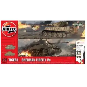 Comparateur de prix : Classic Conflict Tiger 1 Vs Sherman Firefly - 1:72e - Airfix
