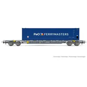 Jouef Wagon porte-conteneurs F-NOVA à 4 essieux Sgss, chargé avec un c... pas cher