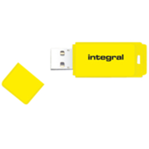 Integral Memory Integral Neon - Clé USB - 128 Go - USB 2.0 - jaune pas cher