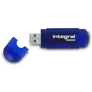 Clé USB EVO - INTEGRAL - 128 Go - USB 2.0 - Bleu transparent pas cher