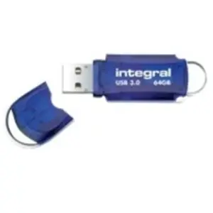 Integral 64GB Clé USB 3.2 Gen 1 Courier Bleu jusqu'à 100MB/s pas cher