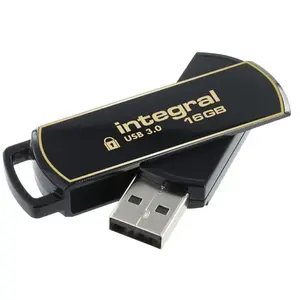 Clé USB Integral Secure 360 16 Go - Noir, Or - USB 3.2 pas cher