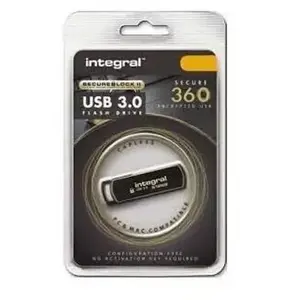 INTEGRAL Clé USB Secure 360 - 128 Go - USB 3.0 - Noir élégant