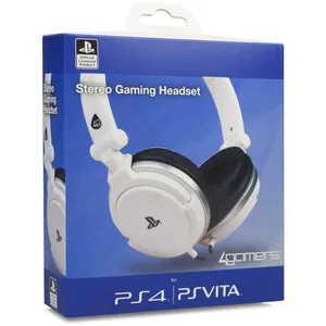 4Gamers Micro-casque Gaming stéréo blanc sous licence officielle PlayStation pas cher