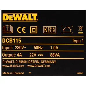 Comparateur de prix : Dewalt DCB184 Batterie 18V 5,0Ah / 5000mAh XR Li-Ion + Chargeur DeWalt...