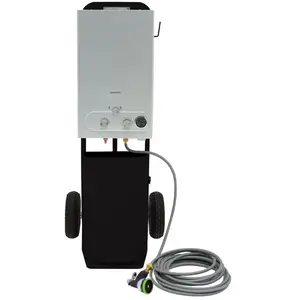 Douche de cheval & chariot acier noir 18l sans réservoir instantanée e...