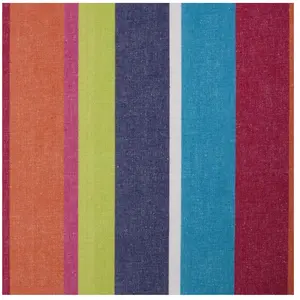 Tissu à rayures multicolores en coton - Homescapes