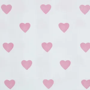 Homescapes - Tissu imprimé Coeur Rose 100% coton pas cher