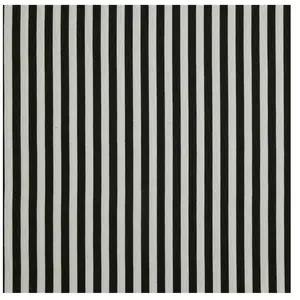 HOMESCAPES Tissu fines rayures Noir et Blanc 100% coton