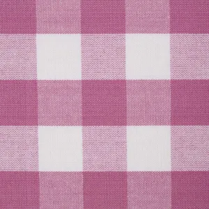 Tissu Vichy à grands carreaux en coton, Rose - Homescapes