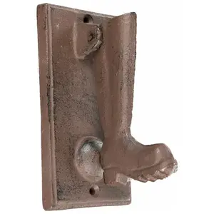 Heurtoir de porte marron en fonte style ancien   forme botte - HomescapesVendu paramazon