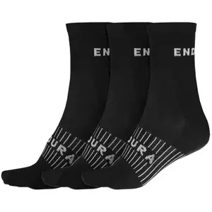 Comparateur de prix : Endura Coolmax Race Sock (Triple Pack) - Chaussettes vélo homme Black S / M
