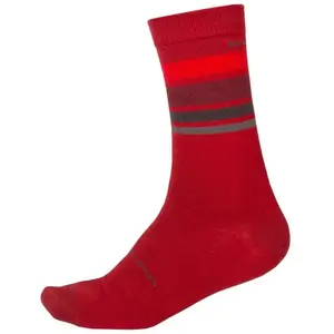 Chaussettes endura baabaa merino merino rouge