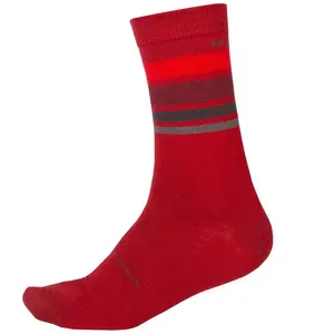 Chaussettes endura baabaa merino merino rouge