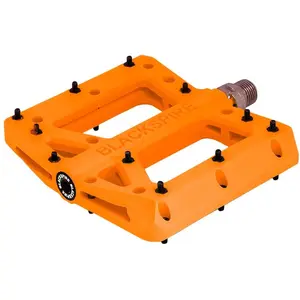 Blackspire Pédales Flat MTB Nylotrax en Nylon Orange Fluo, Cr-Mo, 105x105mm, 350g pas cher