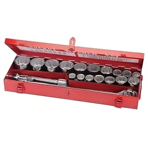 Coffret clés et douilles métriques 3/4" - SILVERLINE - 21 pièces - BleuVendu paramazon