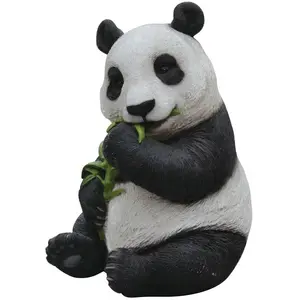Vivid Arts Panda mangeant de l'eucalyptus en résine pas cher