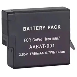 1x2 Duracell Li-ION Akku 1250mAh pour GoPro Hero 5/Hero 6/Hero 7 pas cher