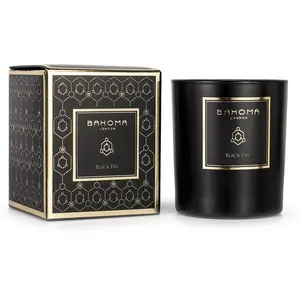 Bahoma - Bougie parfumée Obsidian Black Collection Figue noire - 1 mèche 75h OS pas cher