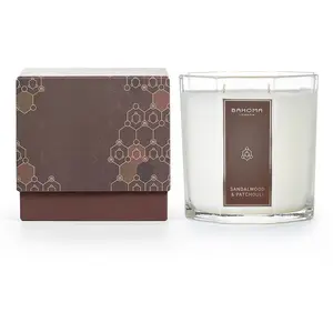 Bahoma - Bougie parfumée Octagon Collection Sandalwood & Patchouli - 2 mèches 80h OS pas cher
