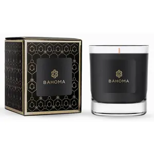 Bahoma - Bougie parfumée Obsidian Black Vetiver & Cedarwood - 1 mèche 75h OS pas cher