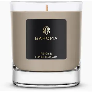 Bahoma - Grande bougie Sand Fleur de pêcher et de poivre - 220 gr OS pas cher