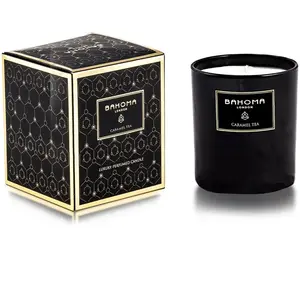 Bahoma - Grande bougie Obsidian Thé au caramel - 220 gr OS pas cher