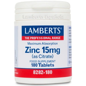 Lamberts - Zinc sous forme de citrate 180 tablettes de 15mg pas cher