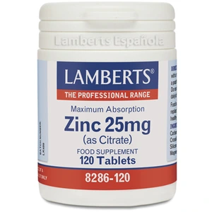 Lamberts - Zinc 120 tablettes de 25mg pas cher