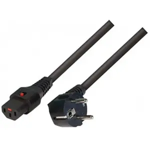 IEC LOCK IEC Power Cable locking 3x1.0 3m bk - Câbles d'alimentation IEC pas cher