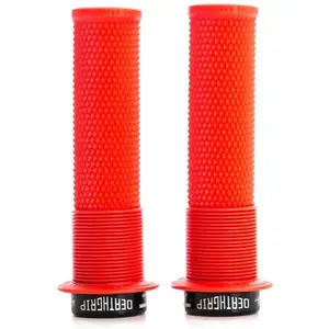 Paire de grips dmr deathgrip avec flanges rougeVendu paramazon