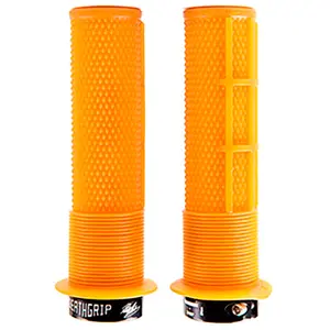 Paire de grips dmr deathgrip thin avec flanges orange gumVendu paramazon