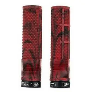 Paire de grips dmr deathgrip flangeless rouge marbreVendu paramazon
