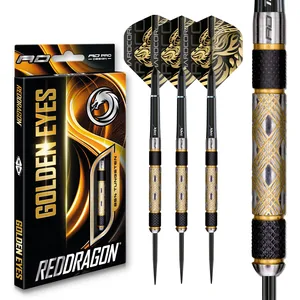 Golden Eyes: 24g Fléchettes Pointes Acier avec Ailettes et Tiges de Fl... pas cher