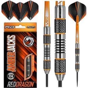 Fléchettes Pointes Acier RED DRAGON Amberjack 5 - Ensemble de 3 x 24g ...Vendu paramazon